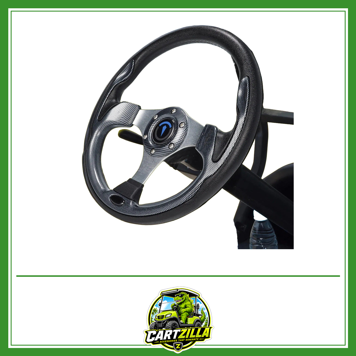 13 Inch 320mm Universal Golf Cart Steering Wheel – PU Leather, 5/6 Hole-Golf Cart Steering Wheel-Cartzilla LLC
