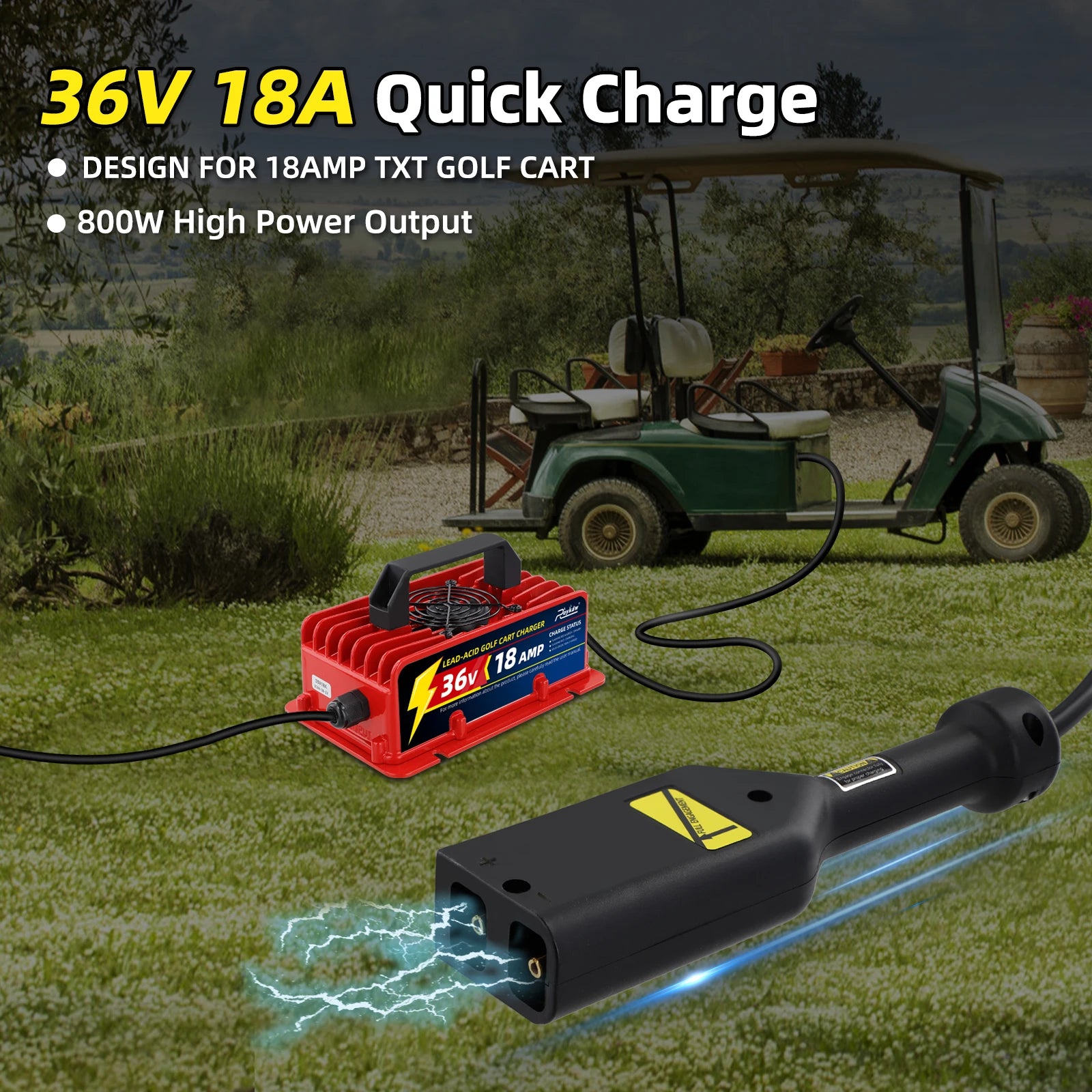 18 Amp 36 Volt Battery Charger Fit | EZGO-Cartzilla Golf Cart Parts &amp; Accessories