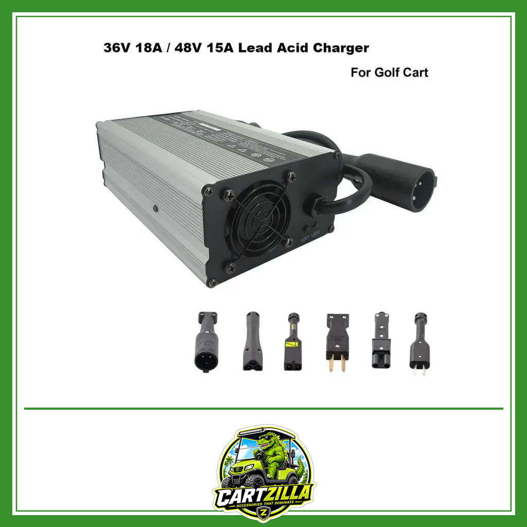 36V 18A 20A 48V 15A Lead Acid Golf Cart Buggy Battery Charger 36 Volt Club Car Forklift EZGO TXT RXV RV Charger-Cartzilla LLC