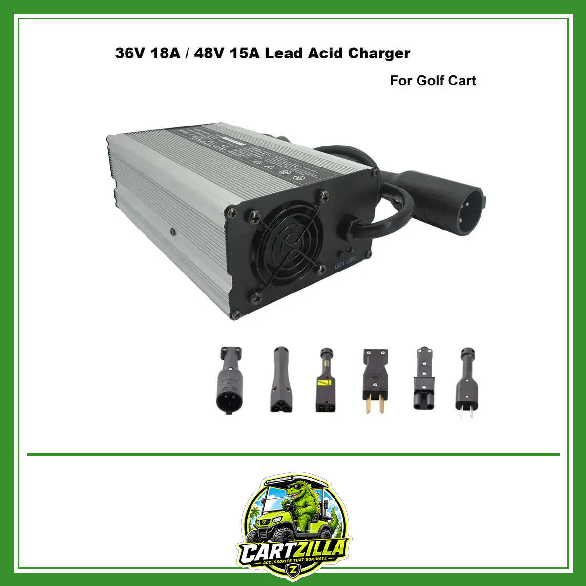 36V 18A 20A 48V 15A Lead Acid Golf Cart Buggy Battery Charger 36 Volt Club Car Forklift EZGO TXT RXV RV Charger-Cartzilla LLC