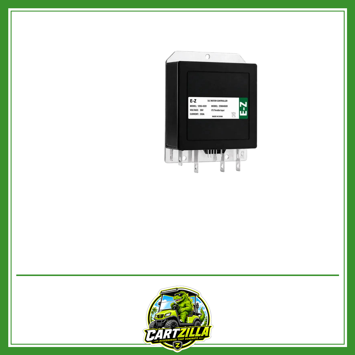 36V 350A Golf Cart Speed Controller for EZGO TXT & Medalist – Replaces 1206-4301 / 25864G03-Cartzilla LLC