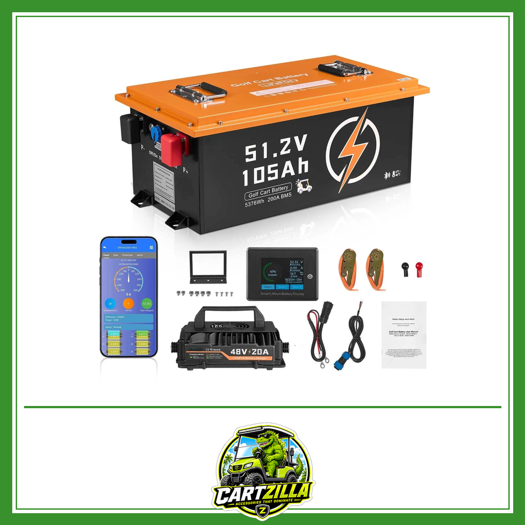 36V/48V 105Ah LiFePO4 Golf Cart Lithium Battery with BMS-Cartzilla LLC