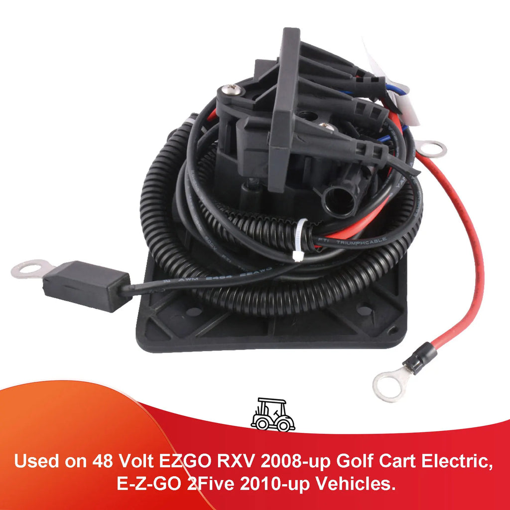 48 V Charger Receptacle Delta-Q Charger Socket w/Wires | EZGO-Cartzilla Golf Cart Parts &amp; Accessories