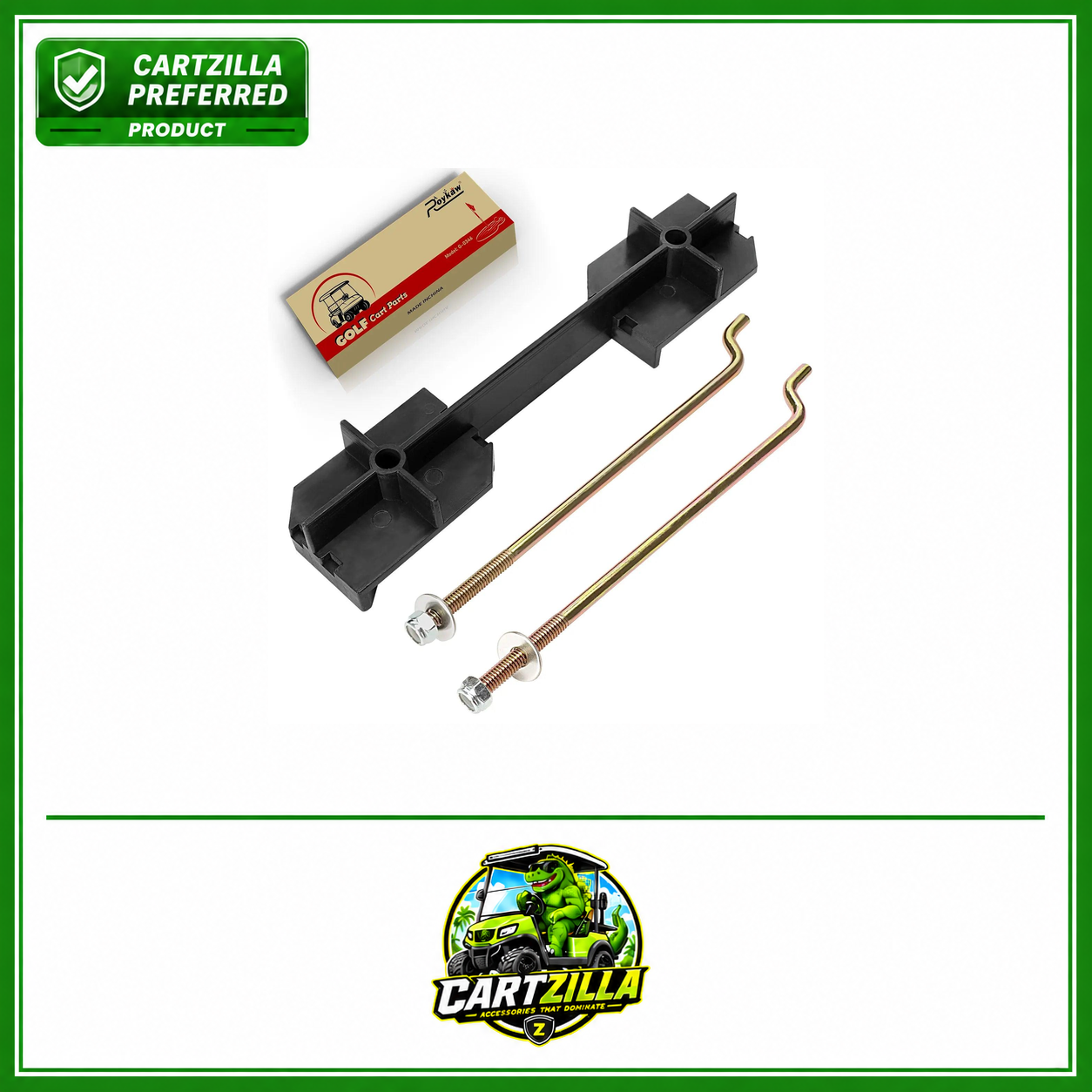 48V Battery Hold Down Plate and Rods Kit | EZGO | 48V-Cartzilla Golf Cart Parts &amp; Accessories