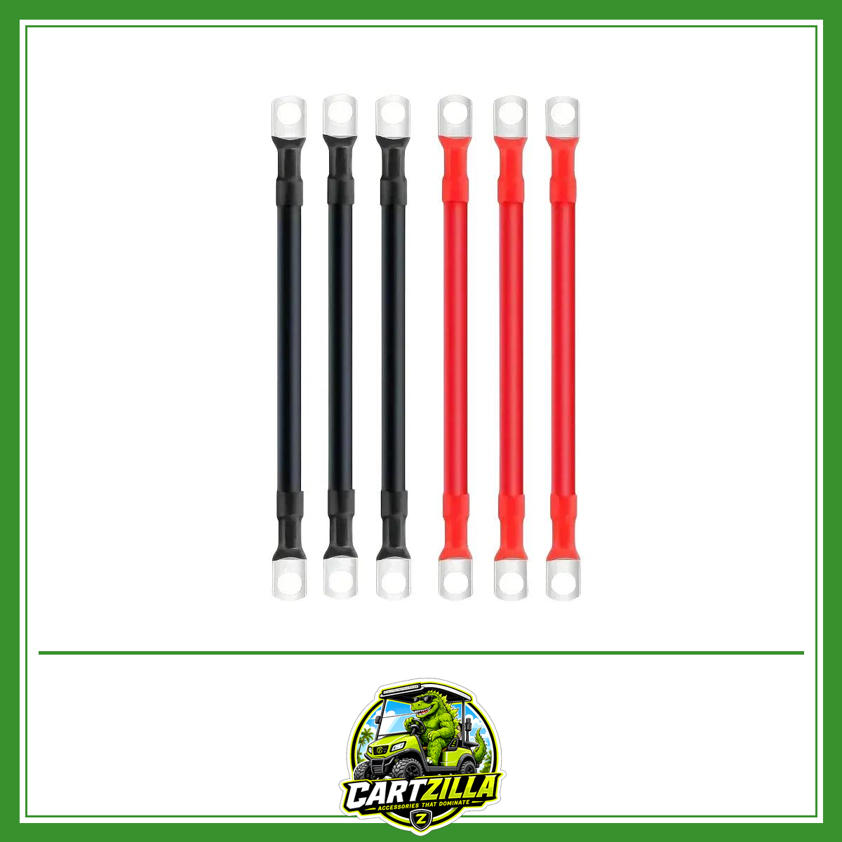 4AWG/6AWG Battery Cables with Screw Terminals, 18.5cm/7.3in Total Length, Copper Cable for Cars, Motorcycles, RVs,-Cartzilla LLC