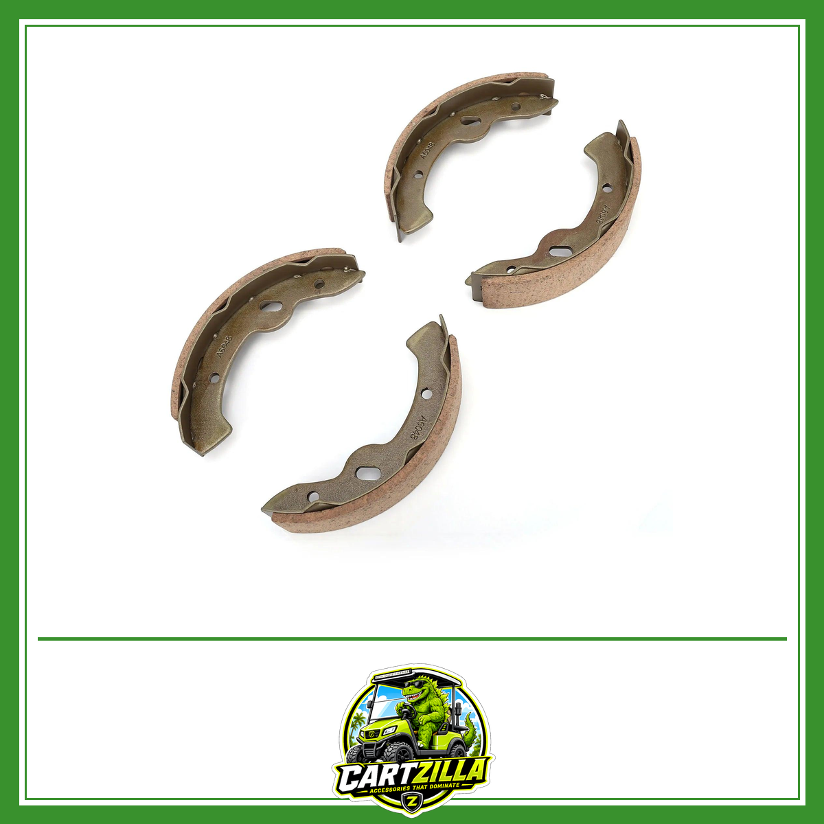 4pcs Golf Cart Brake Shoes Pads 70794-G01 Metal Brown Brake Shoes Replacement for EZGO TXT RXV-Brake Shoes-Cartzilla LLC