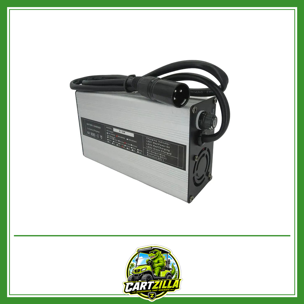 58.8V 10A Li-ion 14S Battery Fast Charger 52V 51.8V Lithium RV Golf Cart Smart Charger-Cartzilla LLC