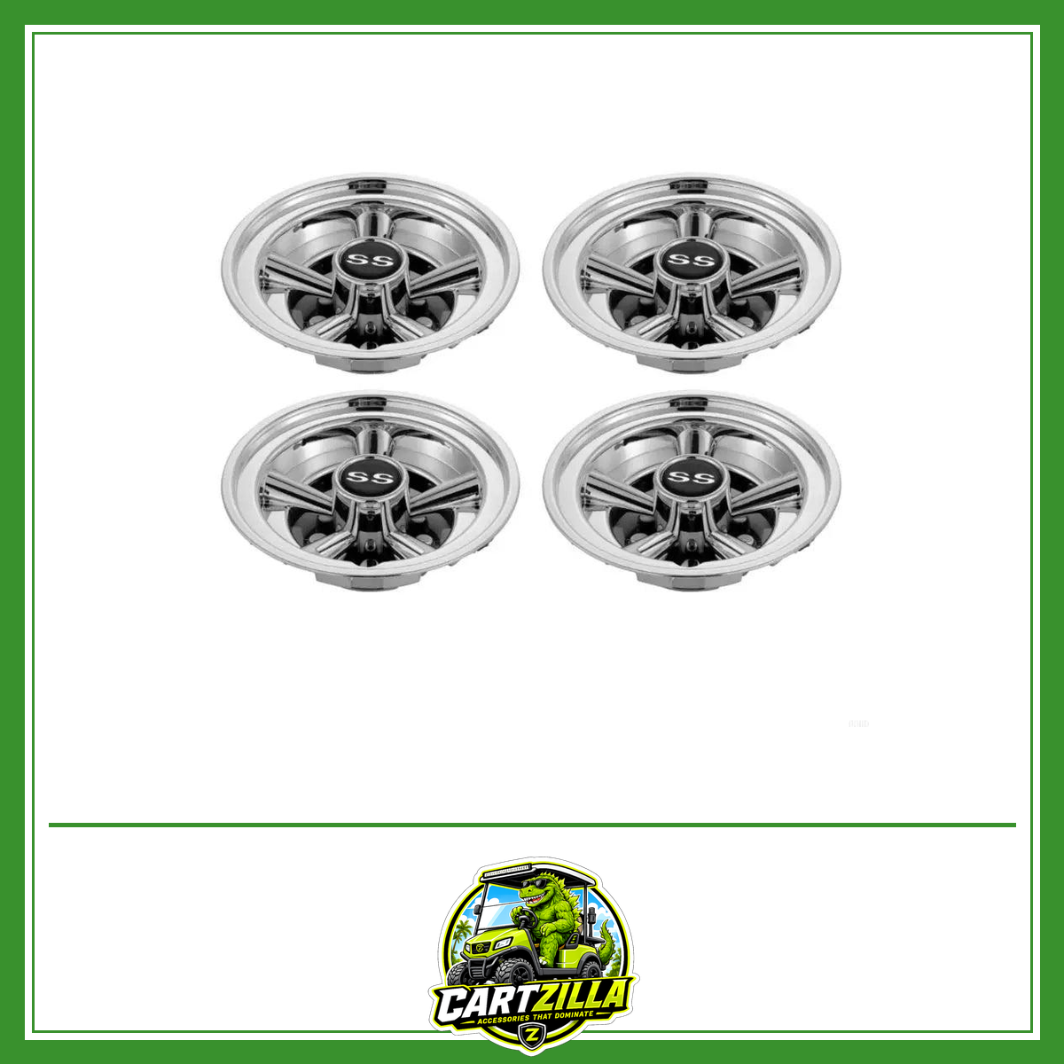 8" Heavy-Duty Golf Cart Wheel Hub Covers – Universal ABS Fit (Set of 4)-Cartzilla LLC