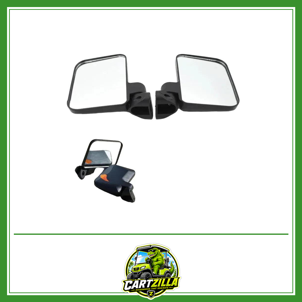 Car Side Rear View Mirror Adjustable Wide-Angle Rearview Mirrors Easy Installation for Tricycle Golf Cart 18 cmx13.5 cm-Golf Cart Mirrors-Cartzilla LLC