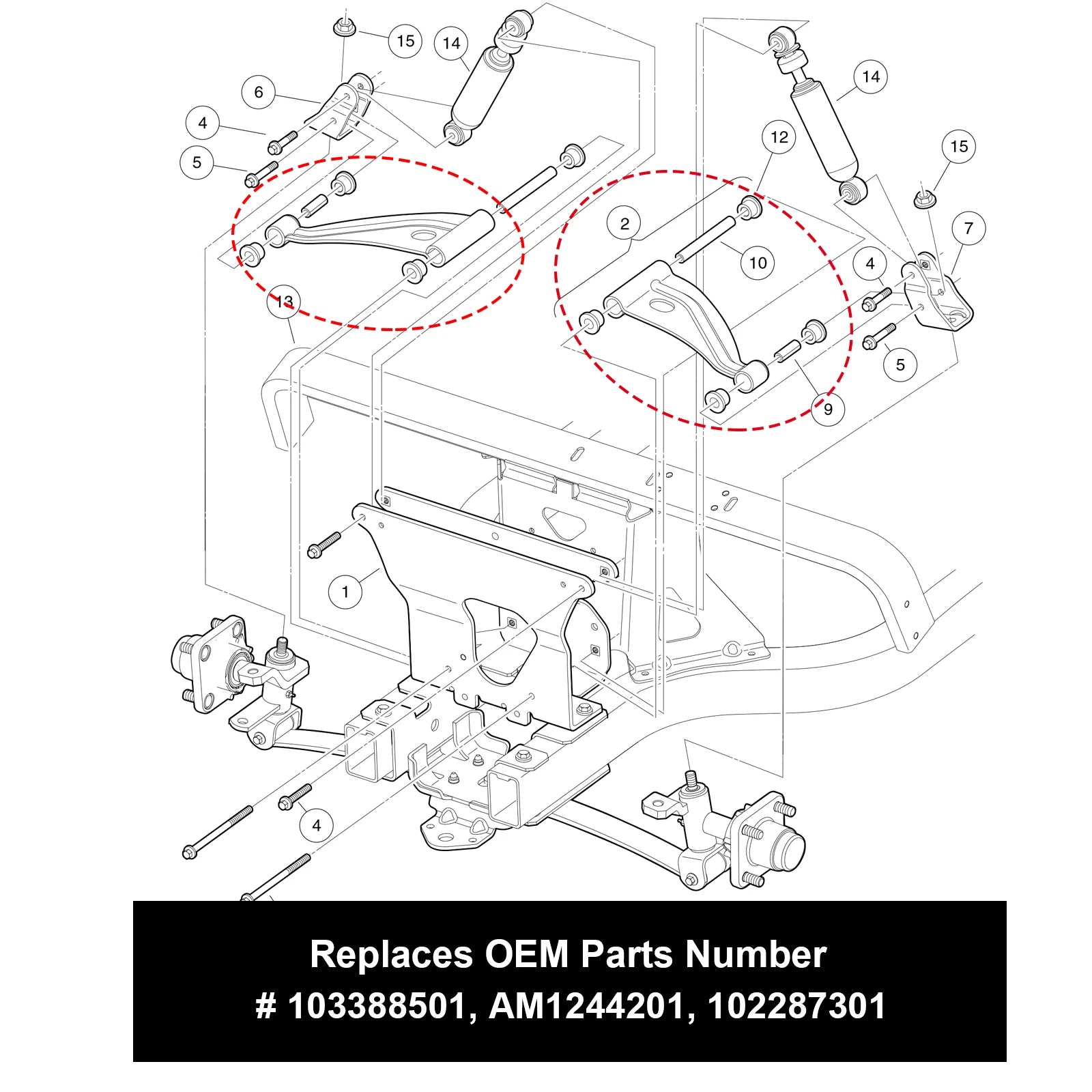 Control Arm Delta A-Plate | Club Car-Cartzilla Golf Cart Parts &amp; Accessories