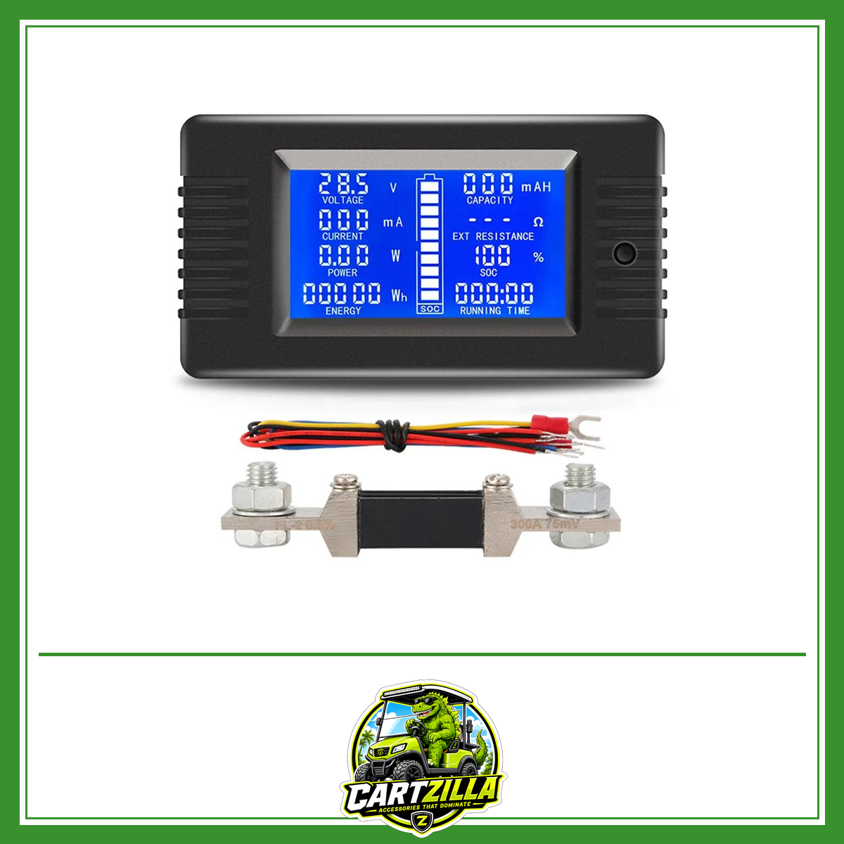 Digital Golf Cart Battery Tester with Shunt-Cartzilla LLC