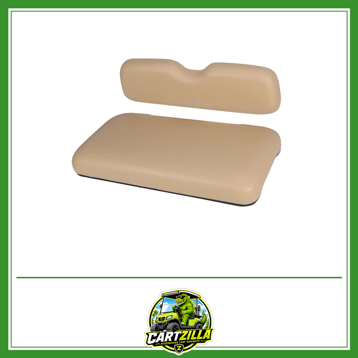 EZGO Medalist TXT Front Seat Cushion Set – PU Leather Bottom & Backrest Replacement (1994–2013)-Cartzilla LLC