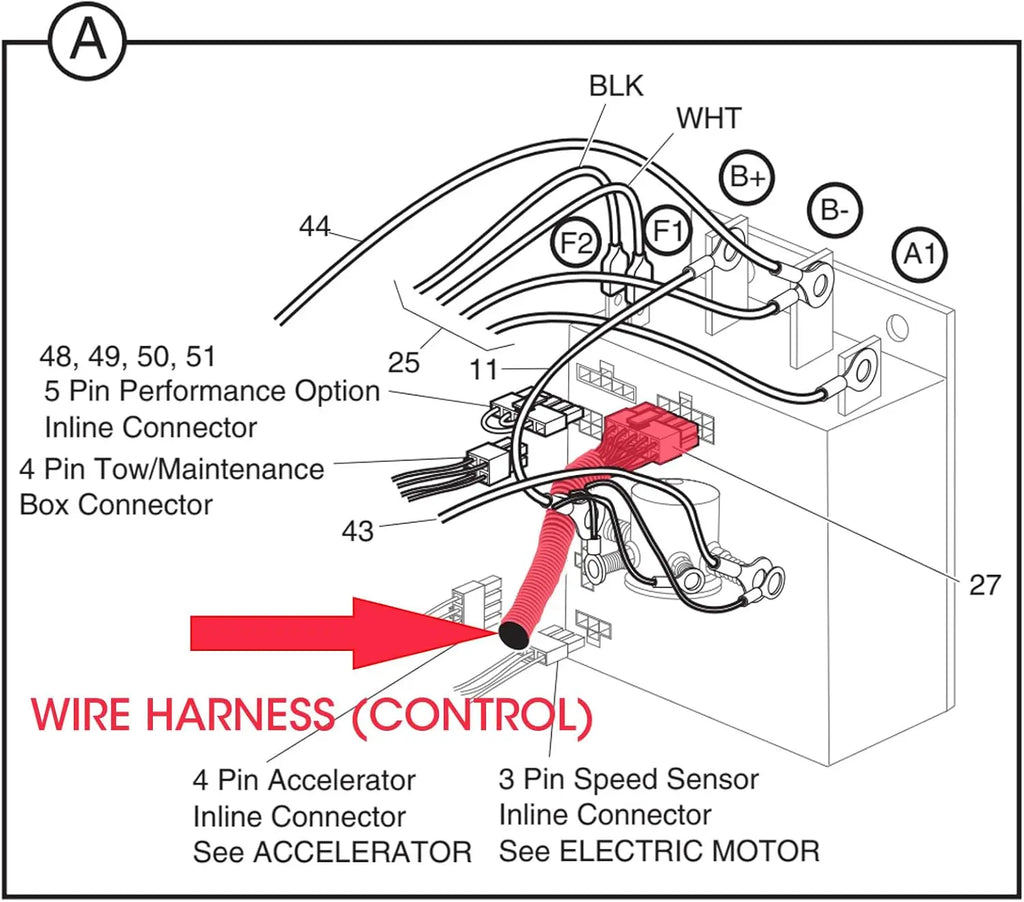 EZGO PDS Wire Control Harness | EZGO-Cartzilla Golf Cart Parts &amp; Accessories