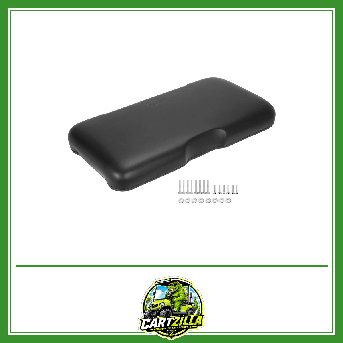 EZGO RXV Front Seat Bottom Replacement Cushion – Black PU Leather (2008 & Up)-Cartzilla LLC
