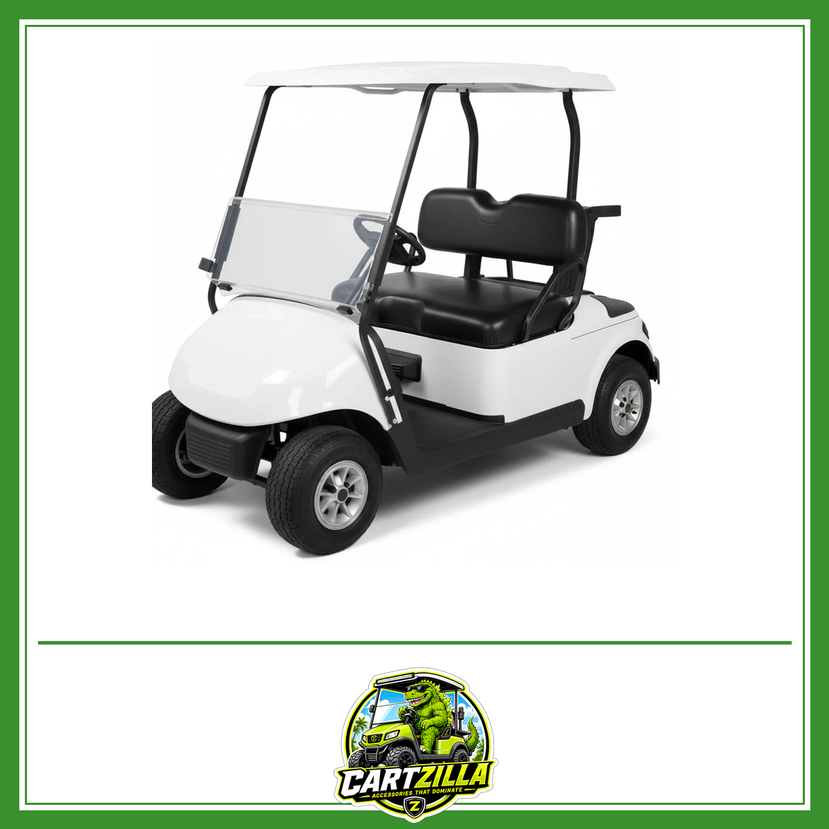 EZGO RXV Front Seat Cushion Assembly – PU Leather Bottom & Backrest Kit (2008 & Up)-Cartzilla LLC