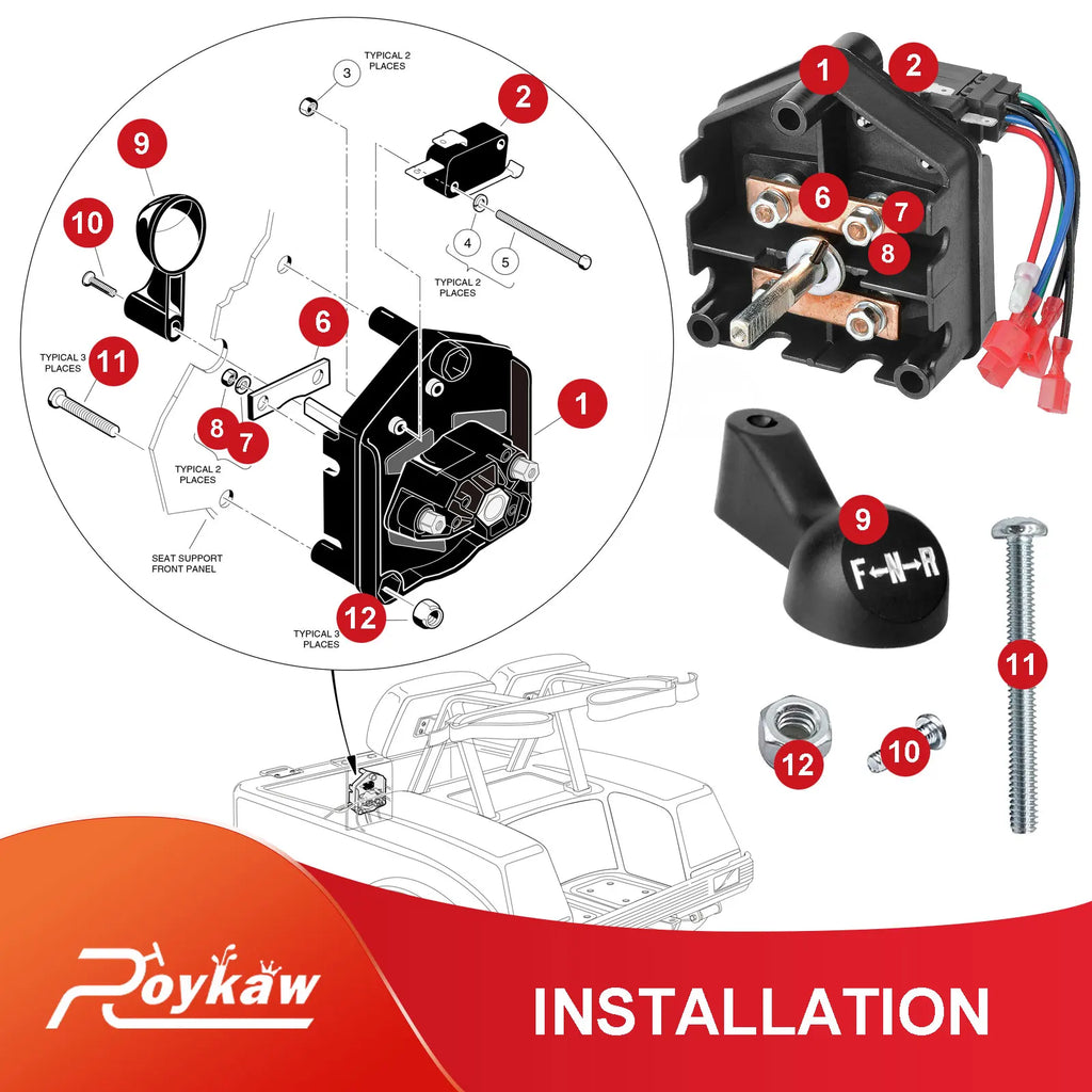 Forward and Reverse Switch Assembly with Handle | Club Car-Cartzilla Golf Cart Parts &amp; Accessories