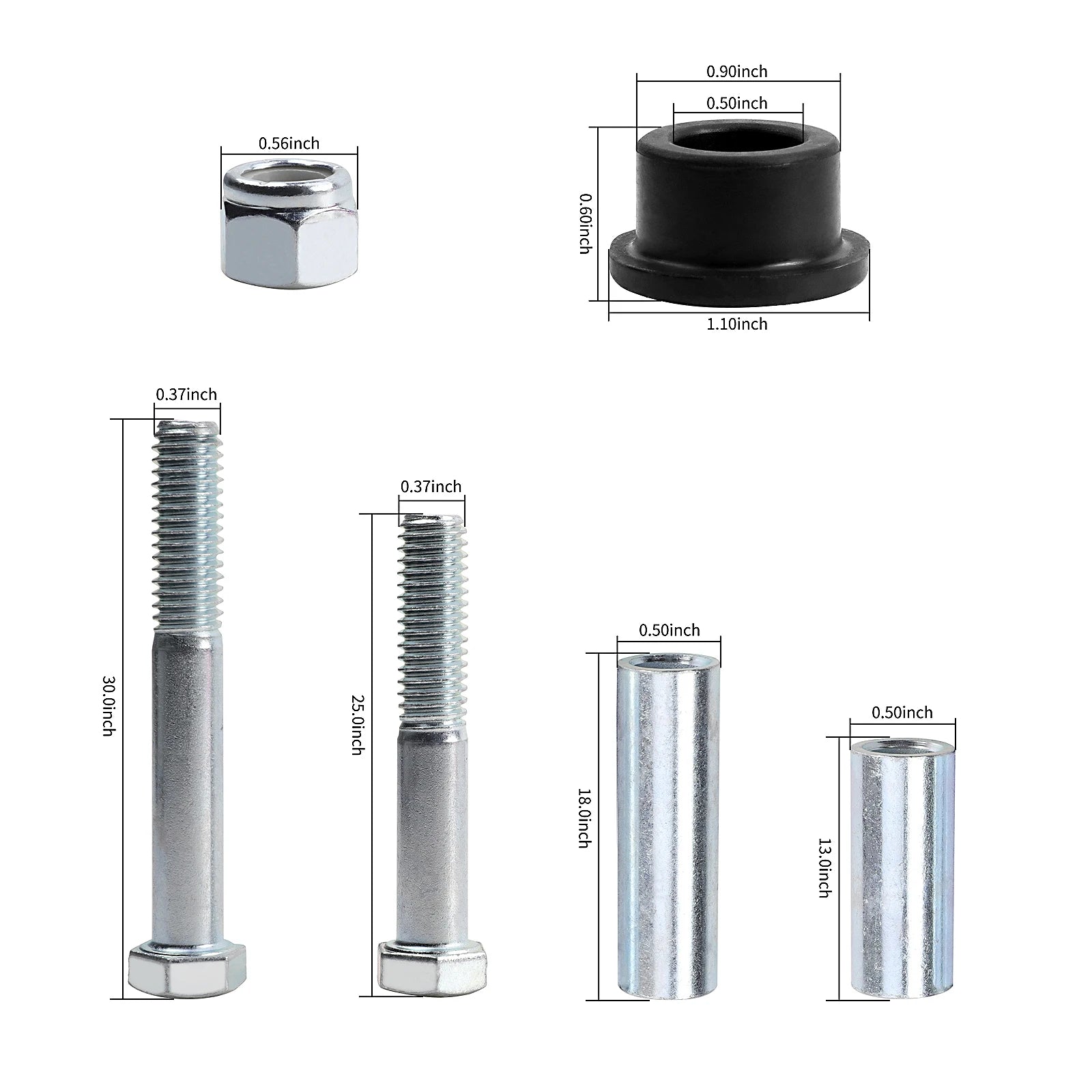 Front Leaf Spring & Upper A arm Bushing Sleeve Kit with Bolts | Club Car-Cartzilla Golf Cart Parts &amp; Accessories