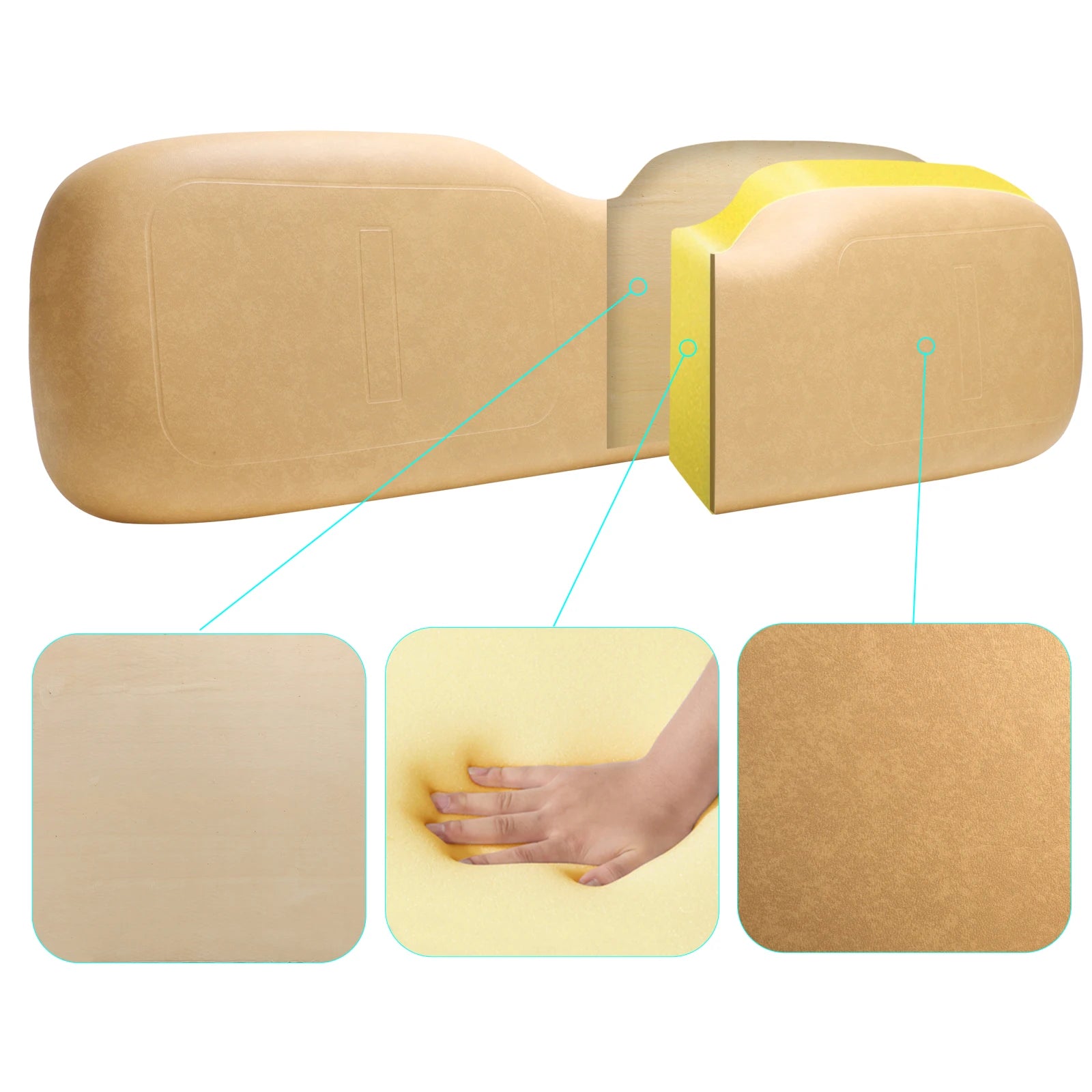 Front Seat Back Cushion Assembly | EZGO 1994-2013-Cartzilla Golf Cart Parts &amp; Accessories