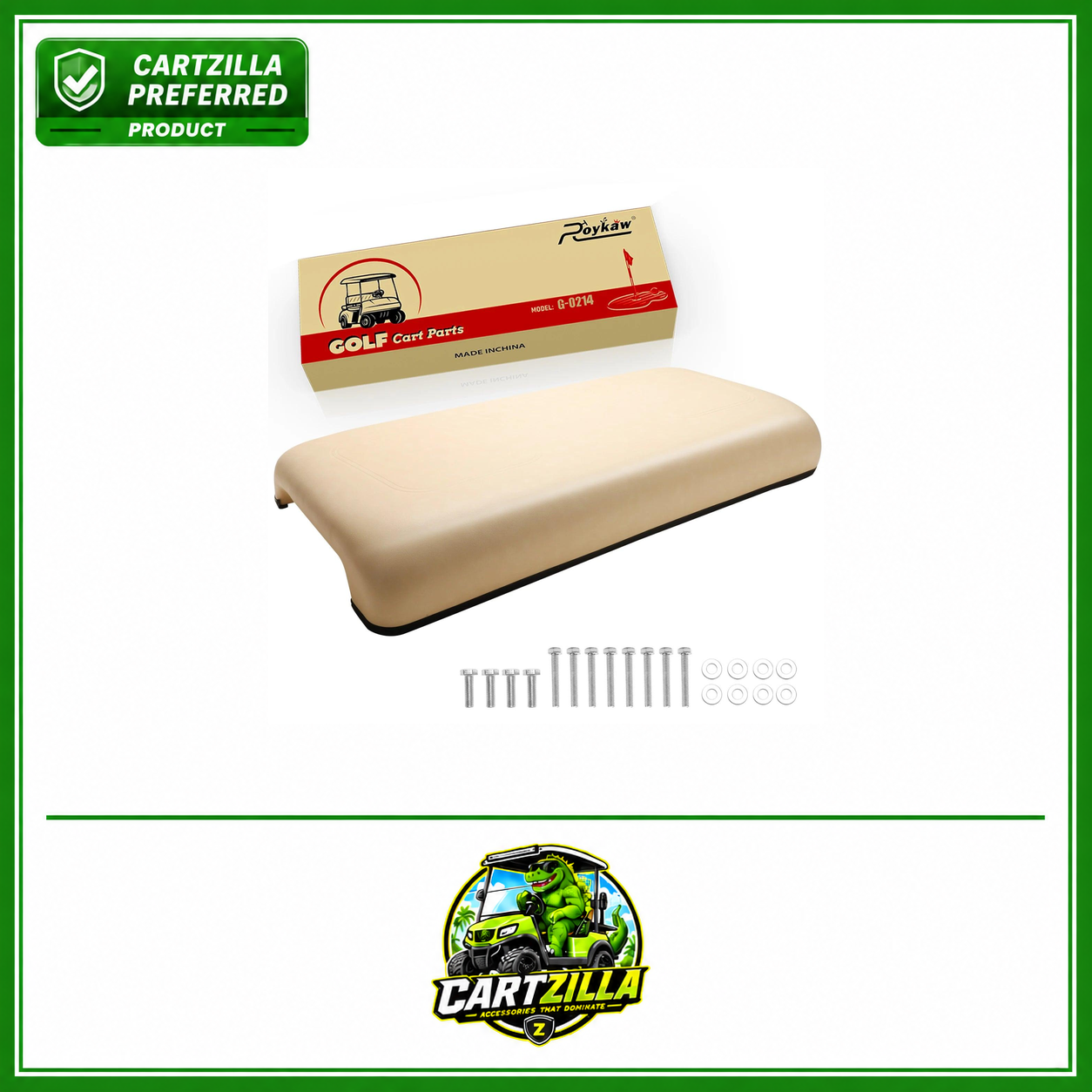 Front Seat Bottom Cushion Assembly Compatible | Club Car-Cartzilla Golf Cart Parts &amp; Accessories
