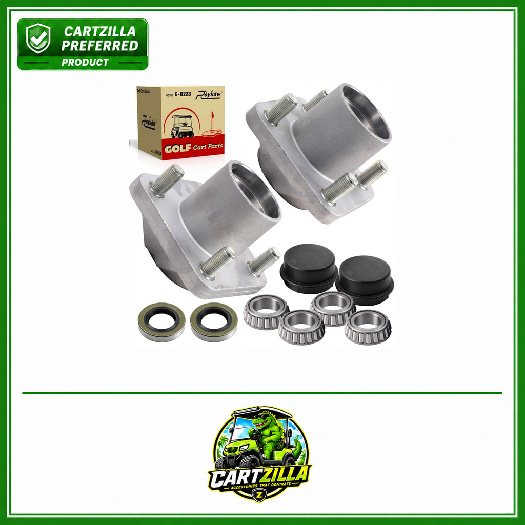 Front Wheel Hub Bearing Assembly w/Dust Caps/Oil Seals/Bearings | EZGO-Cartzilla Golf Cart Parts &amp; Accessories