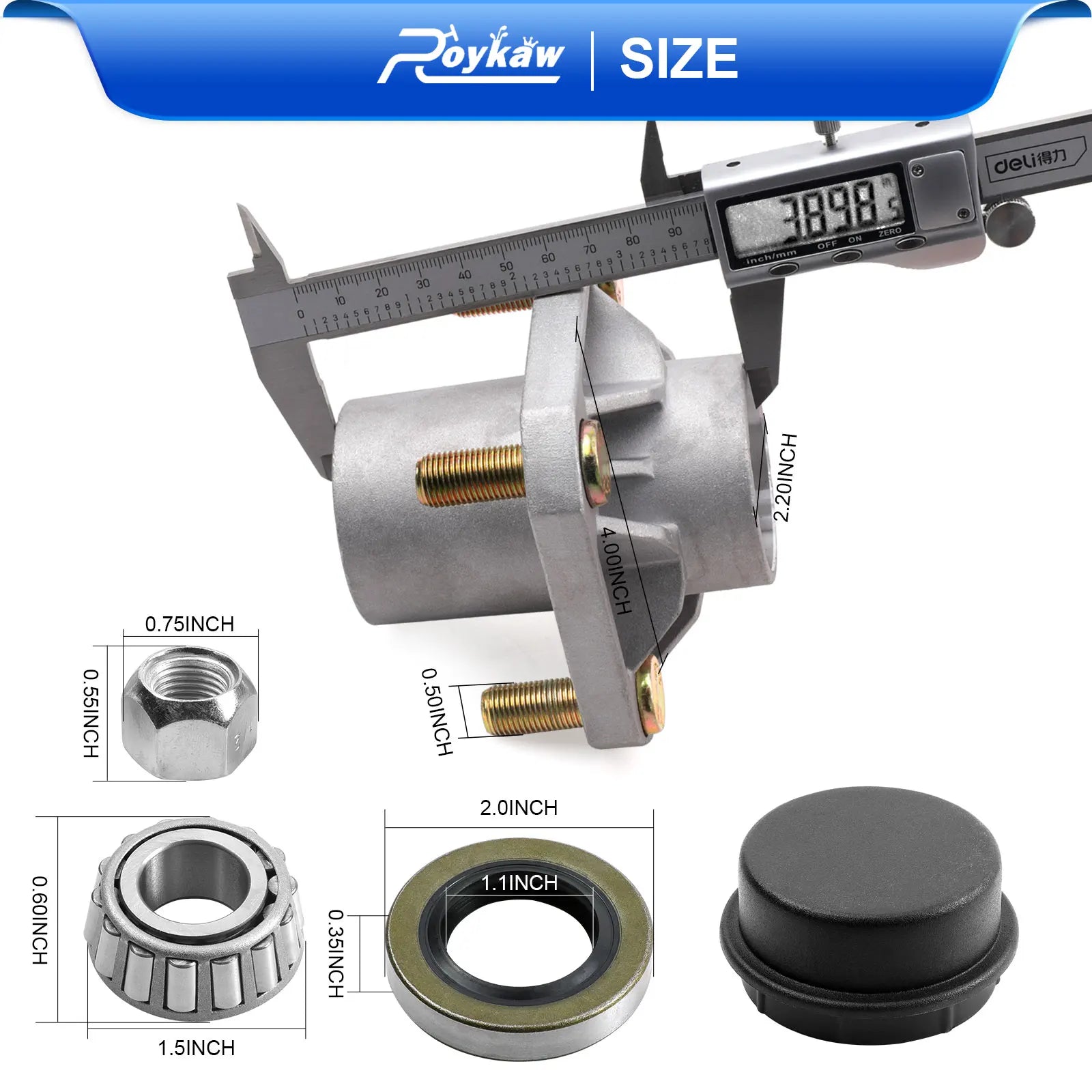 Front Wheel Hub Bearing w/Dust Caps & Bearings | Club Car-Cartzilla Golf Cart Parts &amp; Accessories