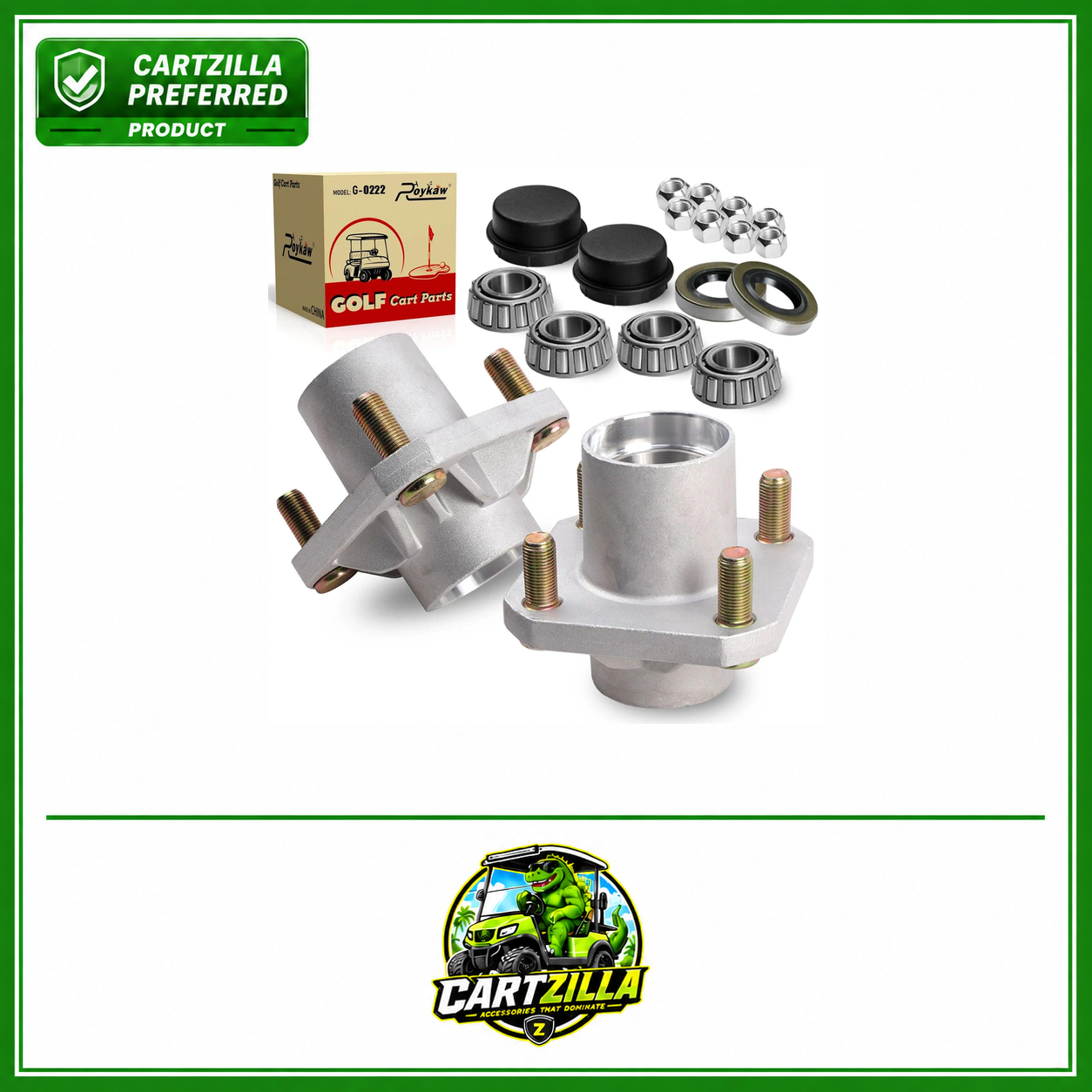 Front Wheel Hub Bearing w/Dust Caps & Bearings | Club Car-Cartzilla Golf Cart Parts &amp; Accessories