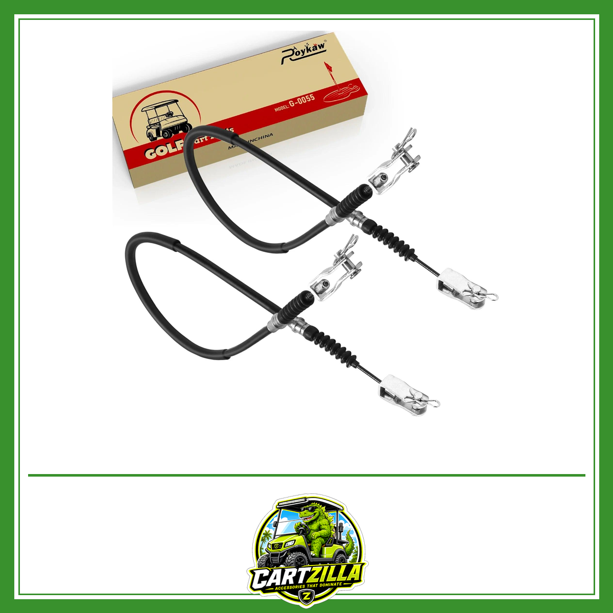 Golf Cart Brake Cable Driver & Passenger Side for Club Car DS 1981-1999 OEM# 1011125 1011403 1016761-01-Brake Cable-Cartzilla LLC