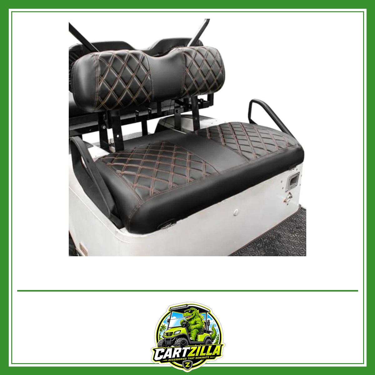 Golf Cart Diamond Seat Covers Kit for EZGO TXT (1994–2013) & EZGO RXV – Vinyl Front Seat Cushion-Cartzilla LLC