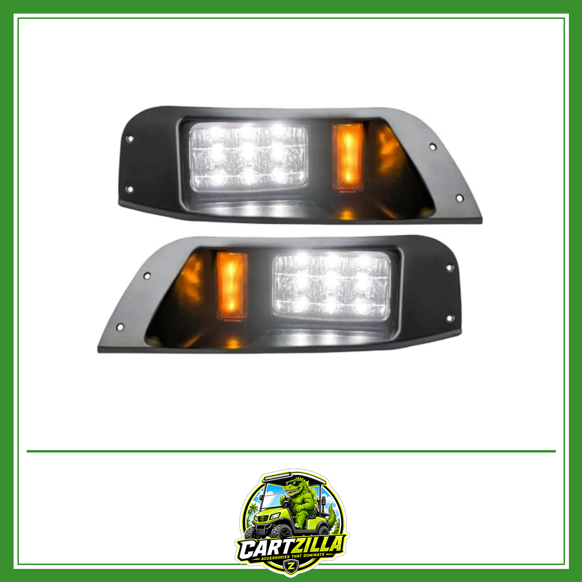 Golf Cart Head Light Compatible with EZGO TXT LED Light 1996-2013 Gas and Electric Passenger Driver Side Replace 12V Headlights-LED Headlight Kit-Cartzilla LLC