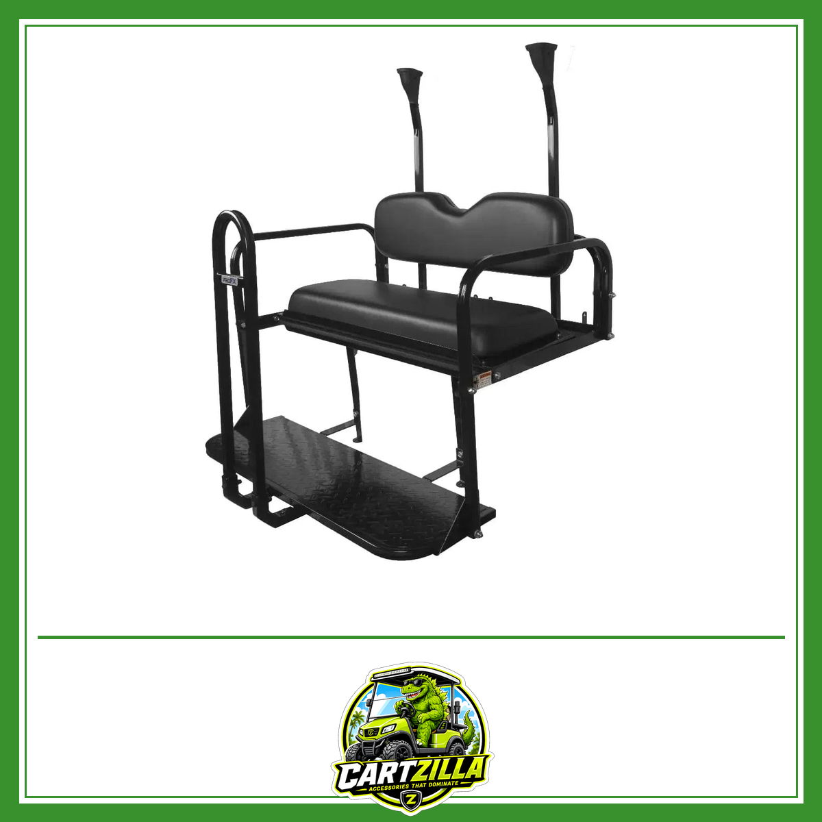 Golf Cart Rear Flip Seat Kit with Grab Bar for Club Car Precedent-Cartzilla LLC