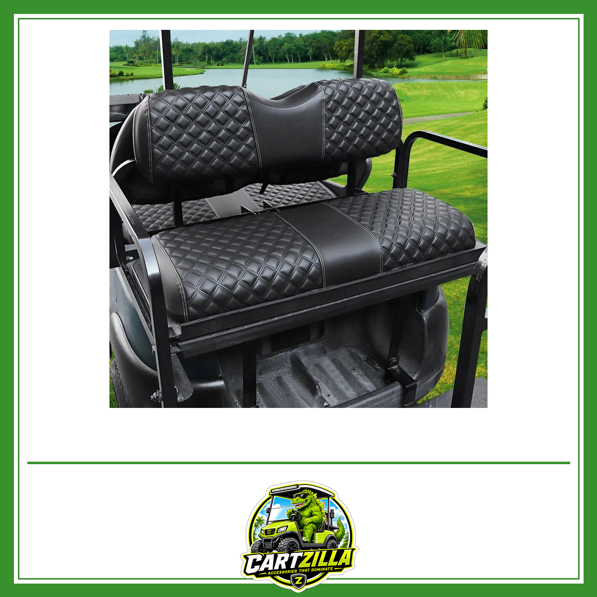 Golf Cart Seat Covers Kit for Aftermarket Rear Seat-Cartzilla LLC
