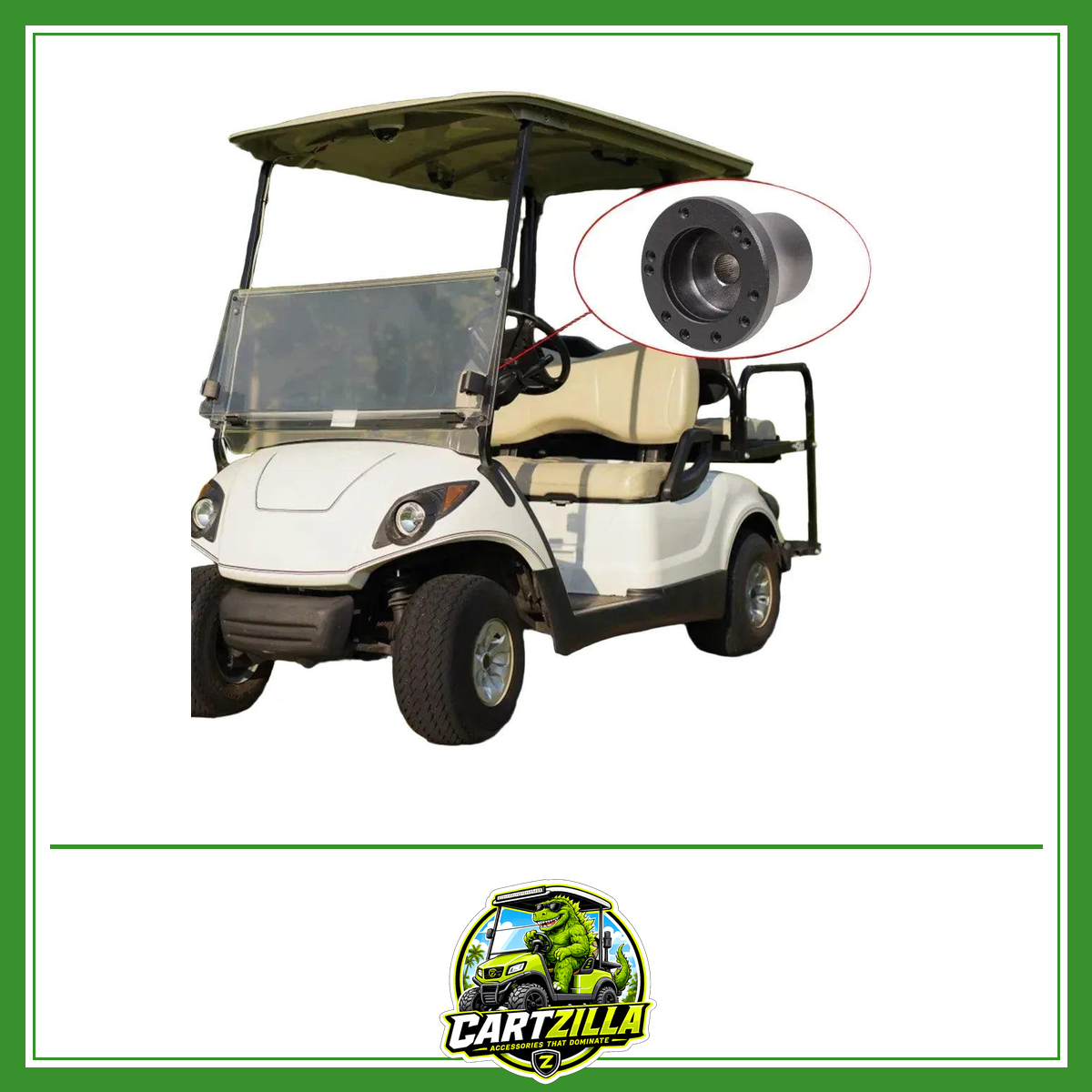 Golf Cart Steering Wheel Adapter 5/6 Hole for EZGO TXT & RXV-Steering Wheel Adapter-Cartzilla LLC