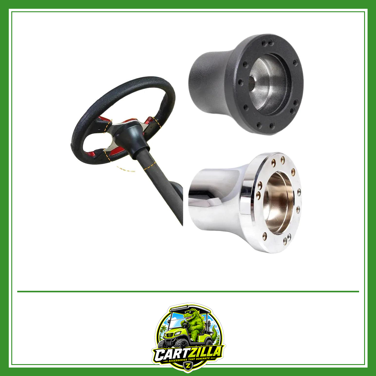 Golf Cart Steering Wheel Adapter 5/6 Holes for EZGO RXV TXT, Club Car DS, Precedent & Yamaha-Steering Wheel Adapter-Cartzilla LLC