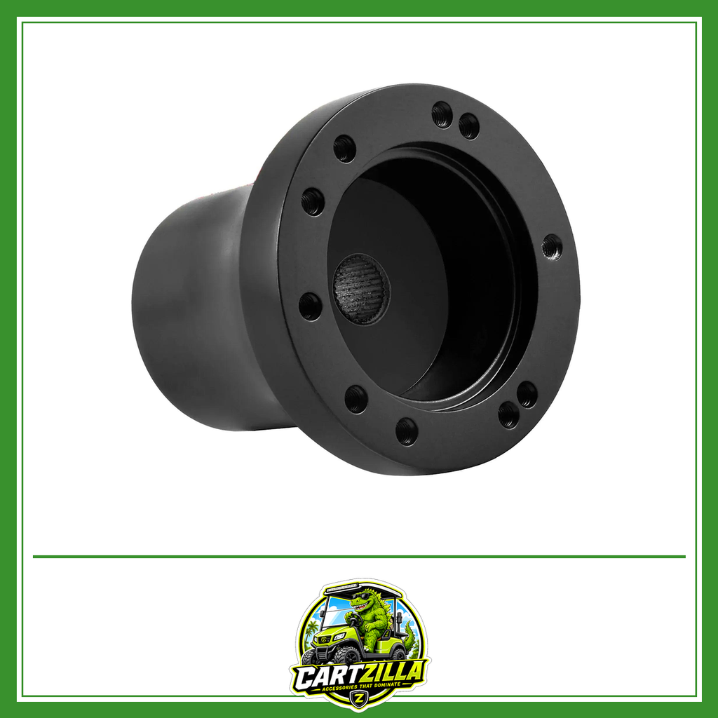 Golf Cart Steering Wheel Adapter for Yamaha G1–G29, Drive & Drive2 – Black/Silver-Steering Wheel Adapter-Cartzilla LLC