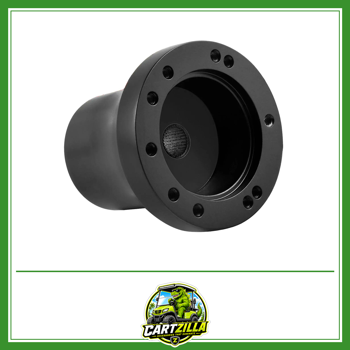 Golf Cart Steering Wheel Adapter for Yamaha G1–G29, Drive & Drive2 – Black/Silver-Steering Wheel Adapter-Cartzilla LLC