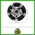 Golf Cart Wheel Hub Cover Hub Cover 8 Inch Decorative Rim Cap Universal Fit Plastic Material Black White Plating-Cartzilla LLC