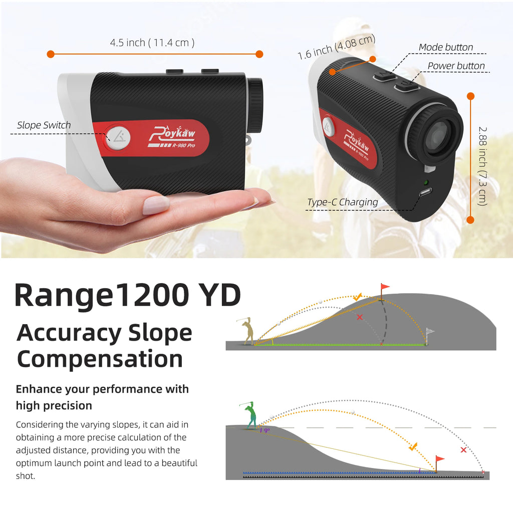 Golf Rangefinder with Slope | 1200 Yards | 7X-Cartzilla Golf Cart Parts &amp; Accessories