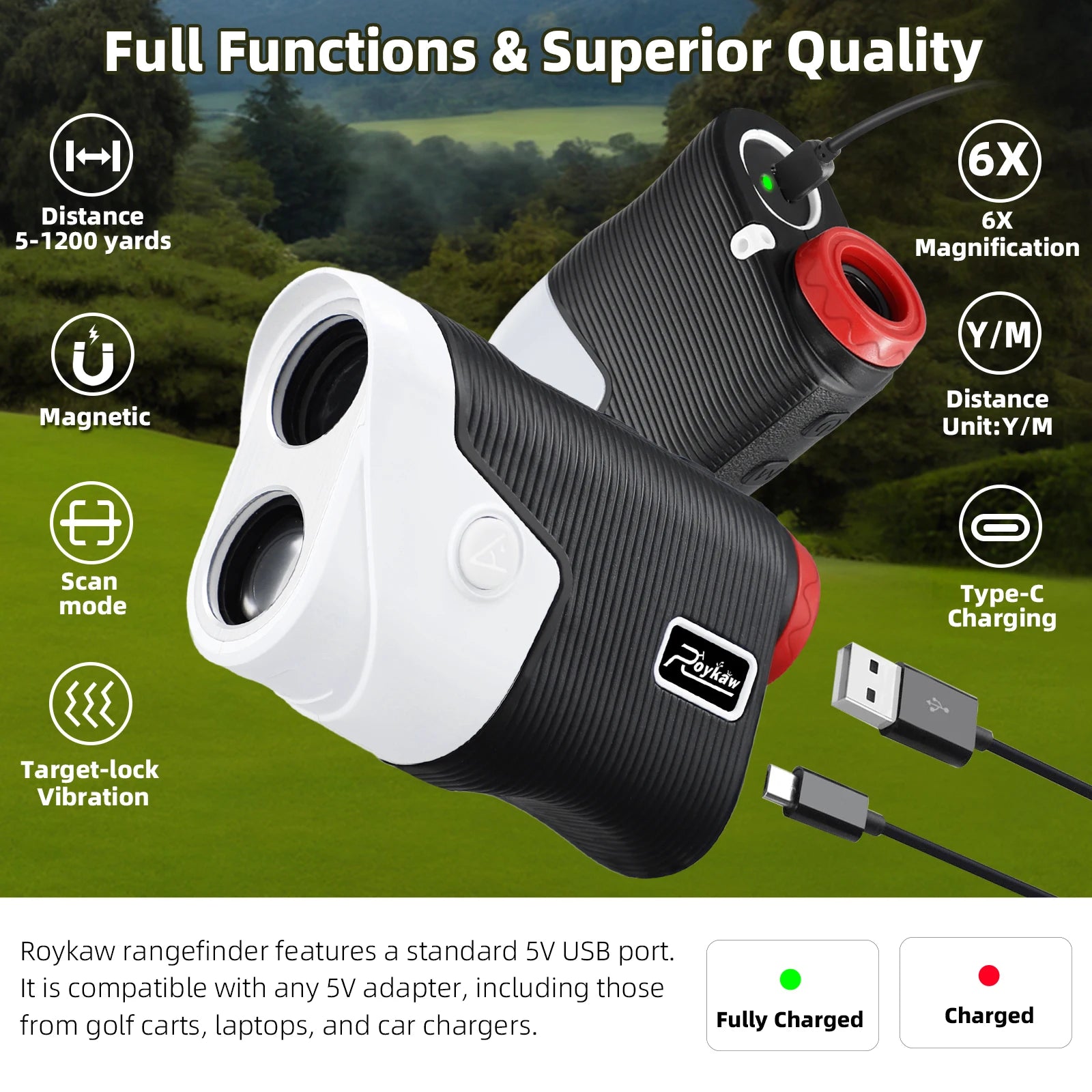 Golf Rangefinder with Slope | 1200 Yards | 7X-Cartzilla Golf Cart Parts &amp; Accessories
