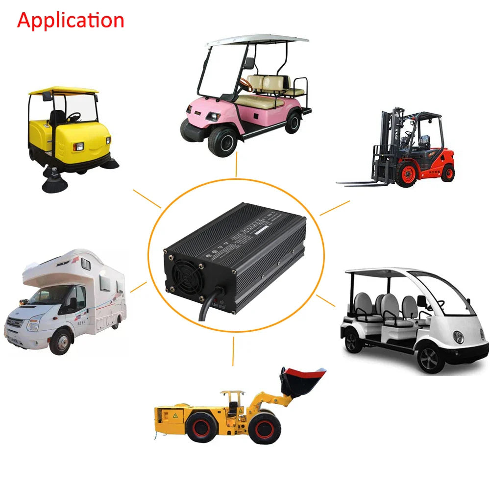 36V 18A 20A 48V 15A Lead Acid Golf Cart Buggy Battery Charger 36 Volt Club Car Forklift EZGO TXT RXV RV Charger