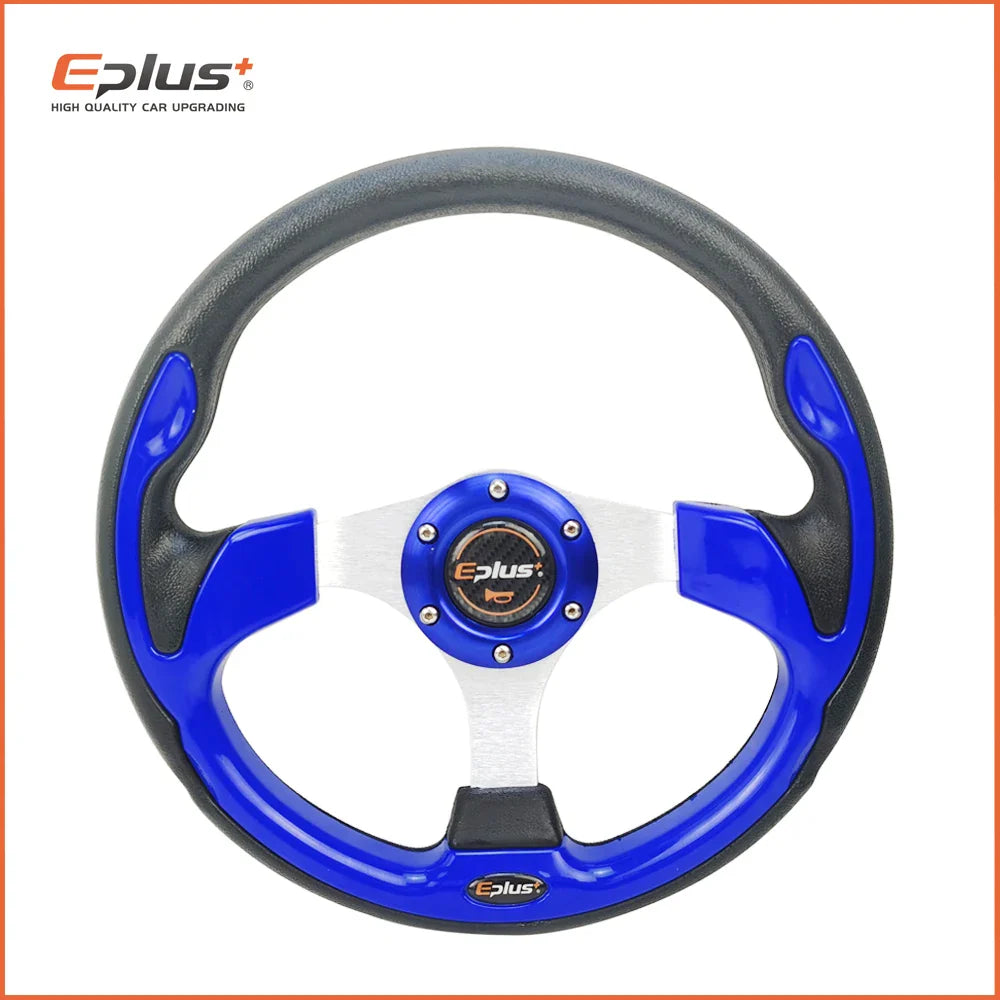 13 Inch 320MM Sport Racing Steering Wheel for Golf Cart – Aluminum PU – 4 Colors