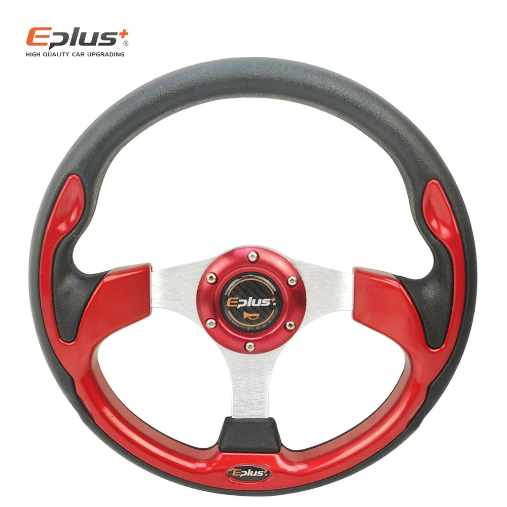 13 Inch 320MM Sport Racing Steering Wheel for Golf Cart – Aluminum PU – 4 Colors