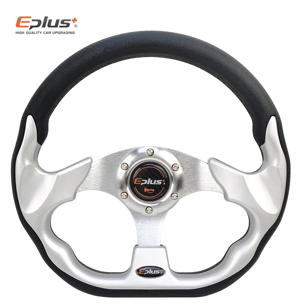 13 Inch 320MM Sport Racing Steering Wheel for Golf Cart – Aluminum PU – 4 Colors