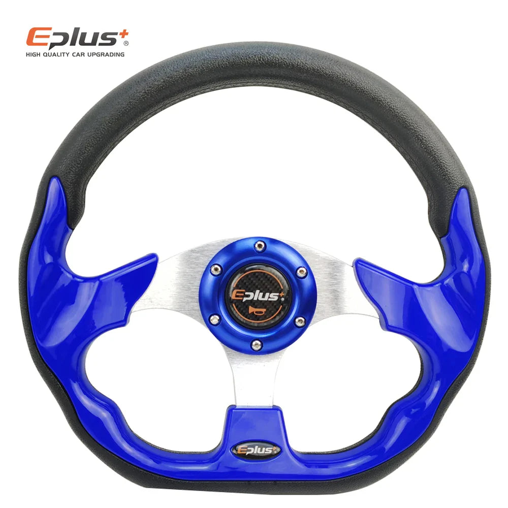 13 Inch 320MM Sport Racing Steering Wheel for Golf Cart – Aluminum PU – 4 Colors