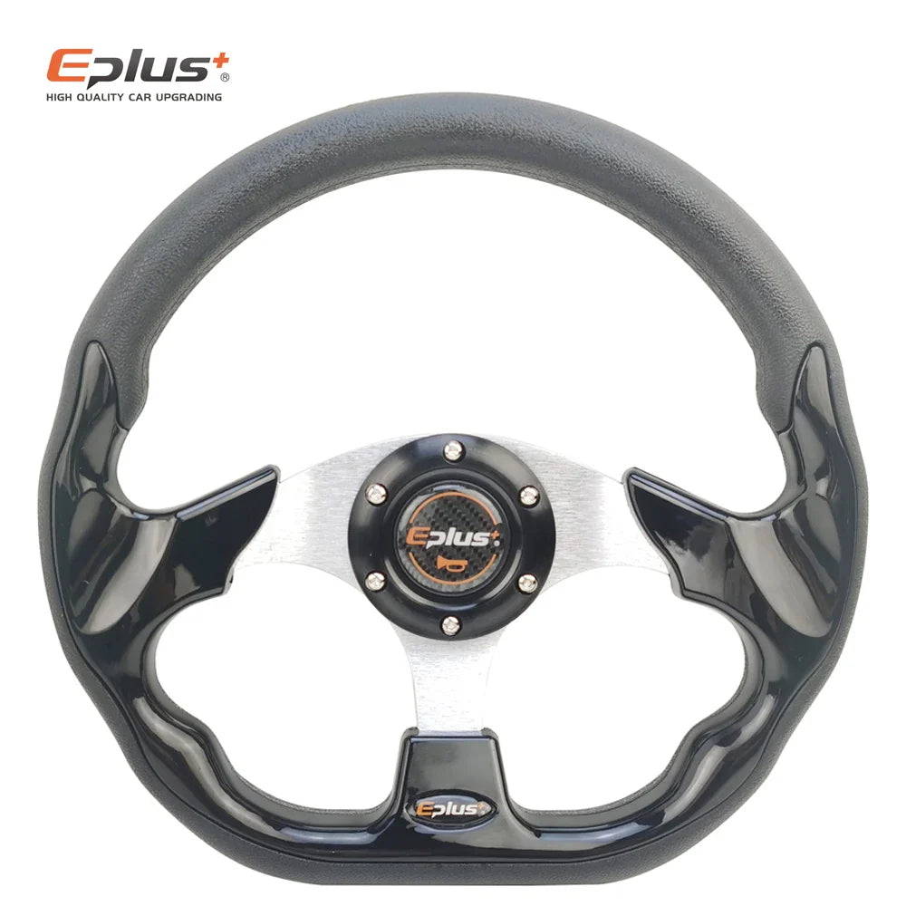 13 Inch 320MM Sport Racing Steering Wheel for Golf Cart – Aluminum PU – 4 Colors