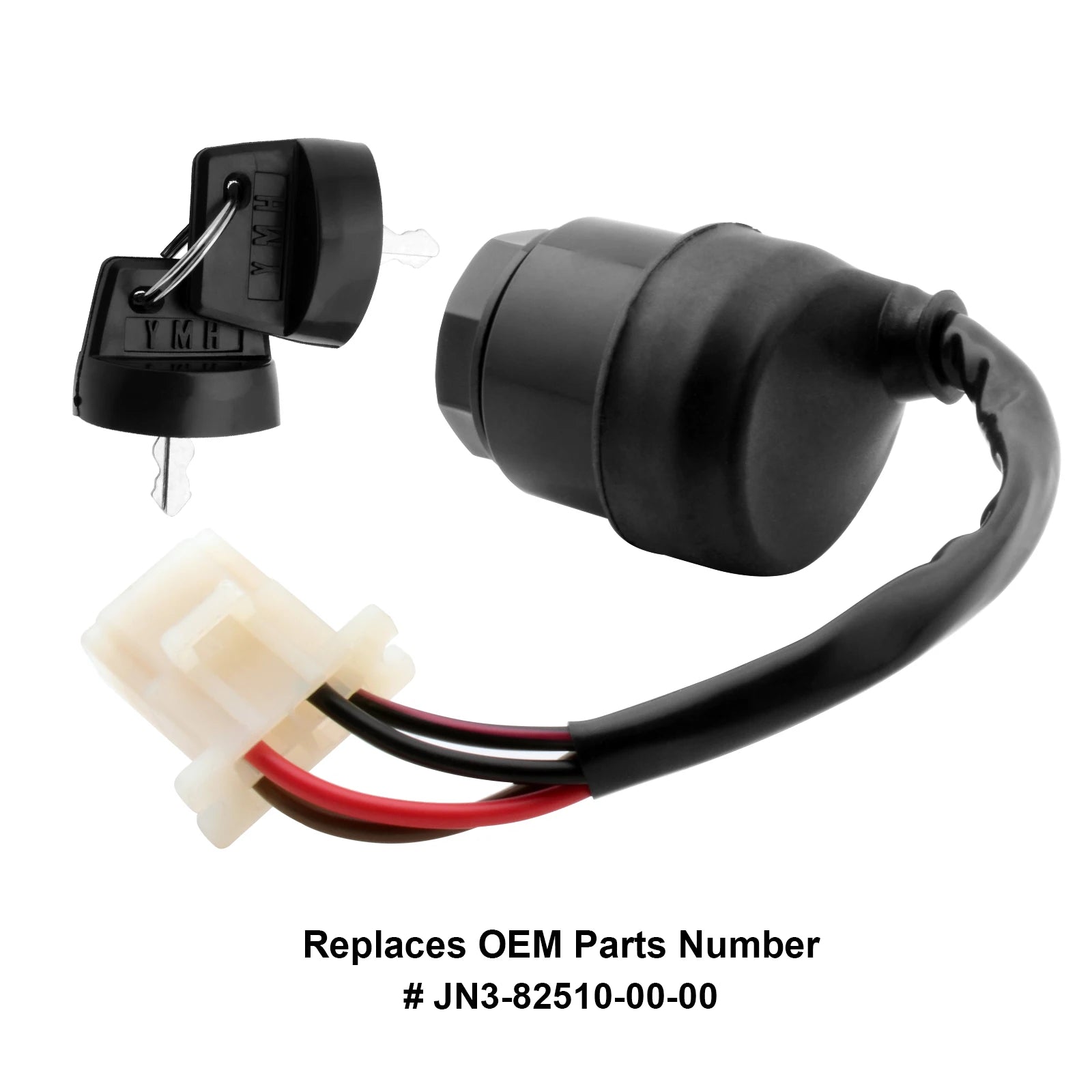 Ignition Key Switch 4 Pins Fit | Yamaha G14 Gas/Electric - Replaces #JN3-82510-00-00-Cartzilla Golf Cart Parts &amp; Accessories