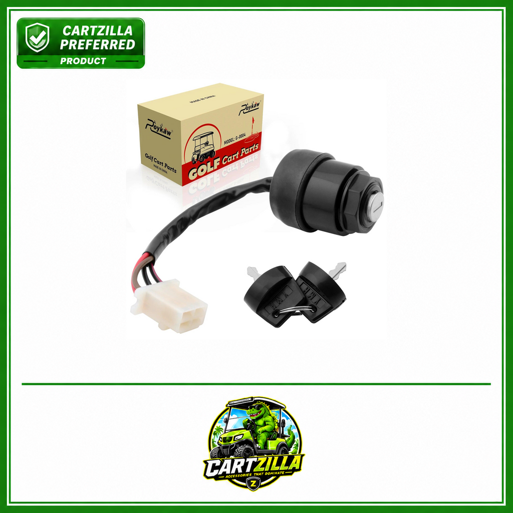 Ignition Key Switch 4 Pins Fit | Yamaha G14 Gas/Electric - Replaces #JN3-82510-00-00-Cartzilla Golf Cart Parts &amp; Accessories