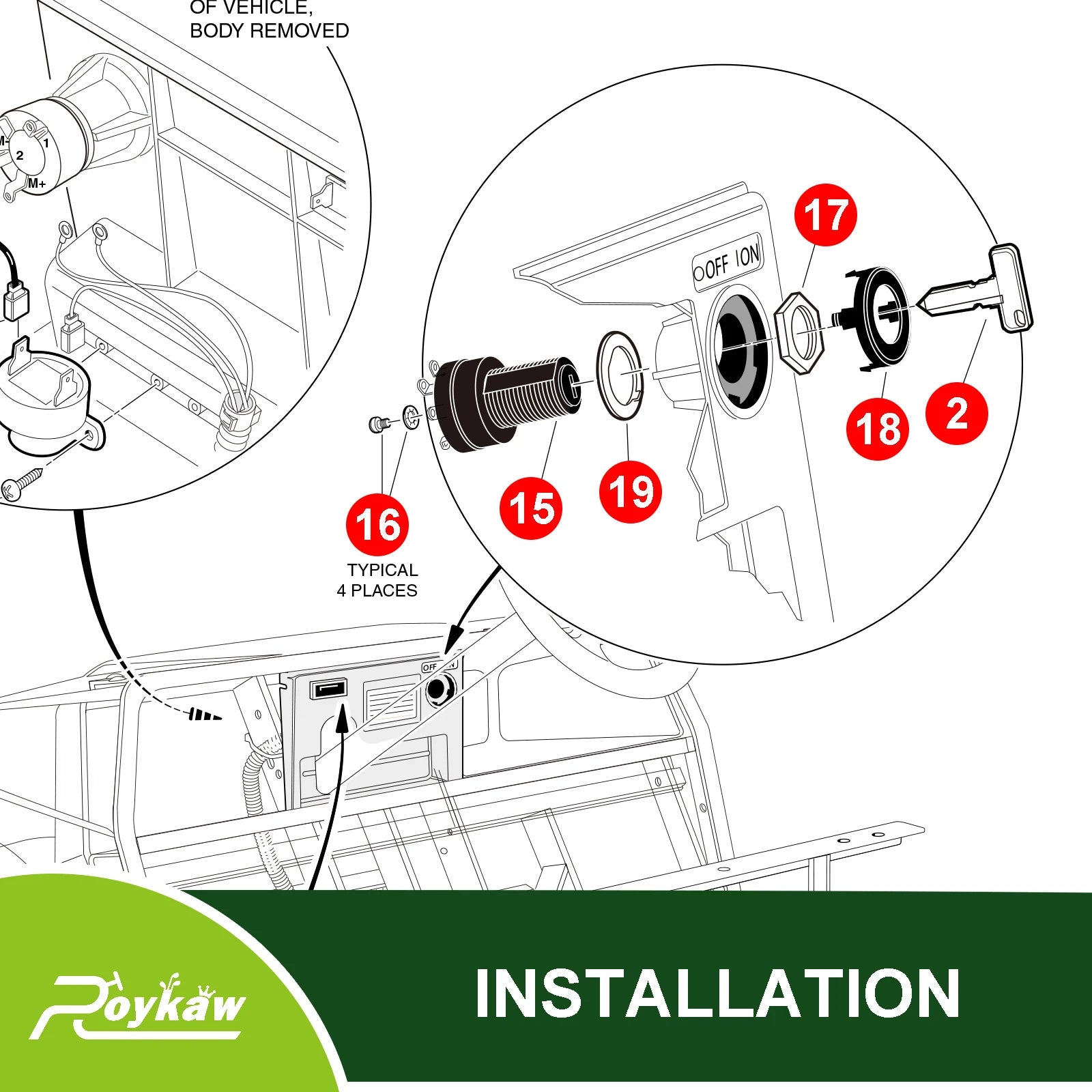 Ignition Switch and Key | Club Car-Cartzilla Golf Cart Parts &amp; Accessories