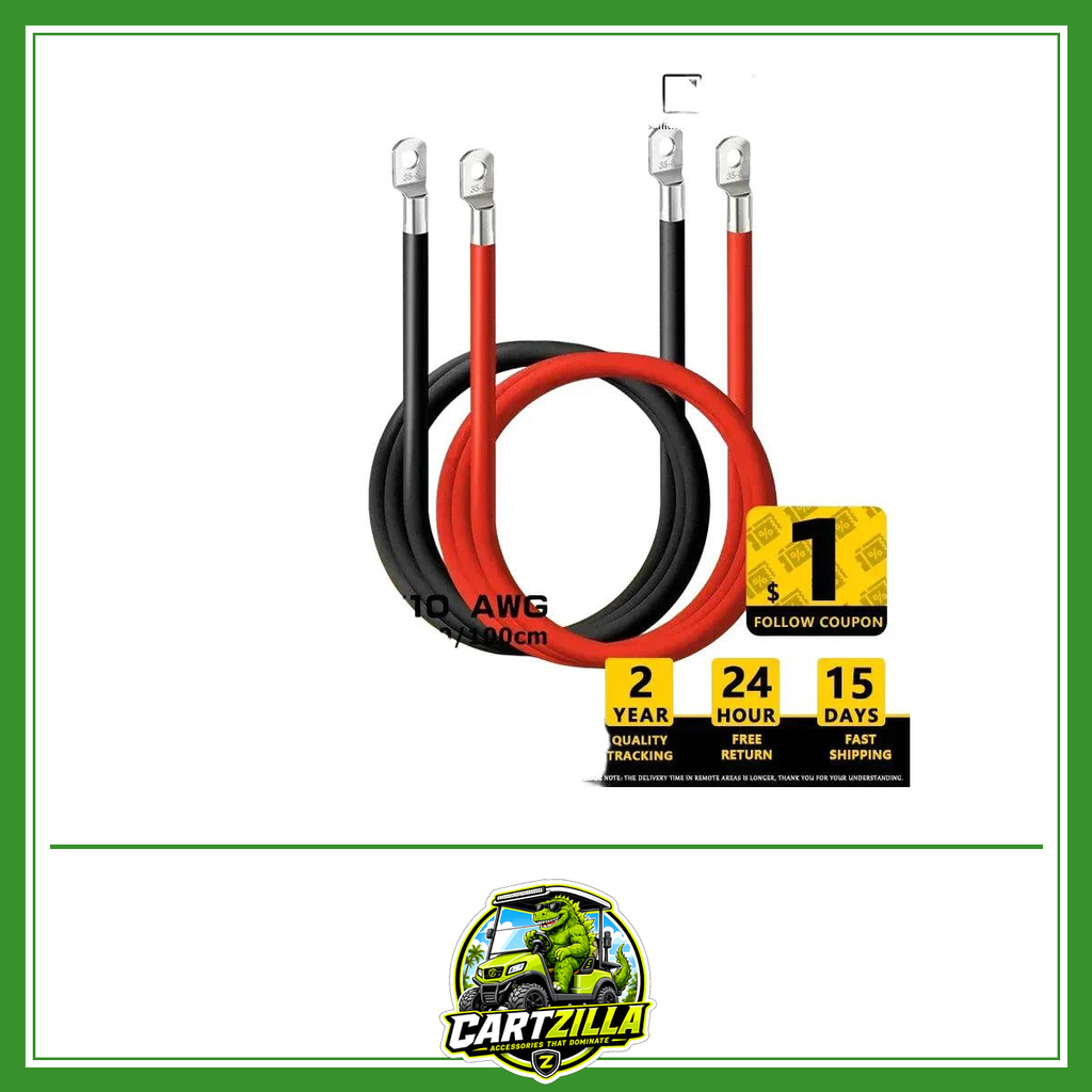 Lug Cable Car Battery Cable Silicone inverter UPS jumper Terminal wire Super soft Silicone Copper Cable M6-M8 M8-M10 M6-M10-Cartzilla LLC