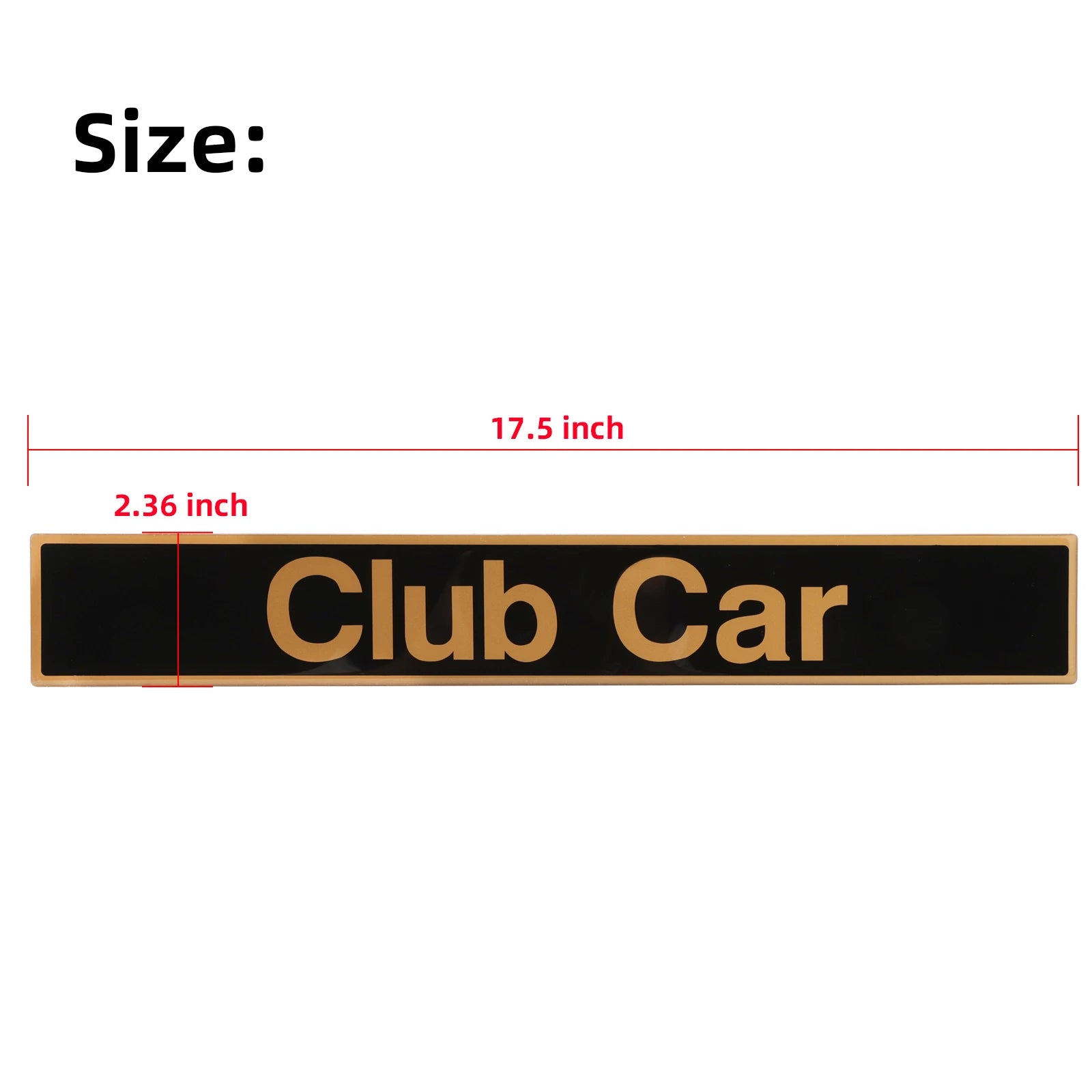 Name Plate/Emblem Compatible with Club Car DS/Carryall Models, Replaces OEM # 1014198 | Club Car-Cartzilla Golf Cart Parts &amp; Accessories