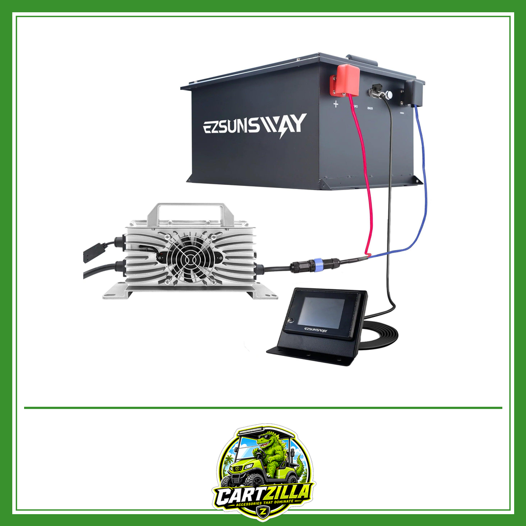 New 48V 105Ah Golf Cart LiFePO4 Lithium Battery with 25A Charger for EZGO Club Car Yamaha-Cartzilla LLC